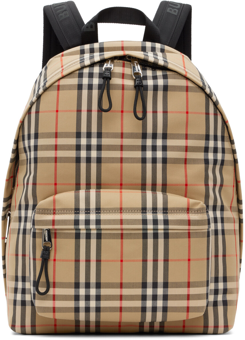 

Бежевый рюкзак в клетку Vintage Check Archive Burberry