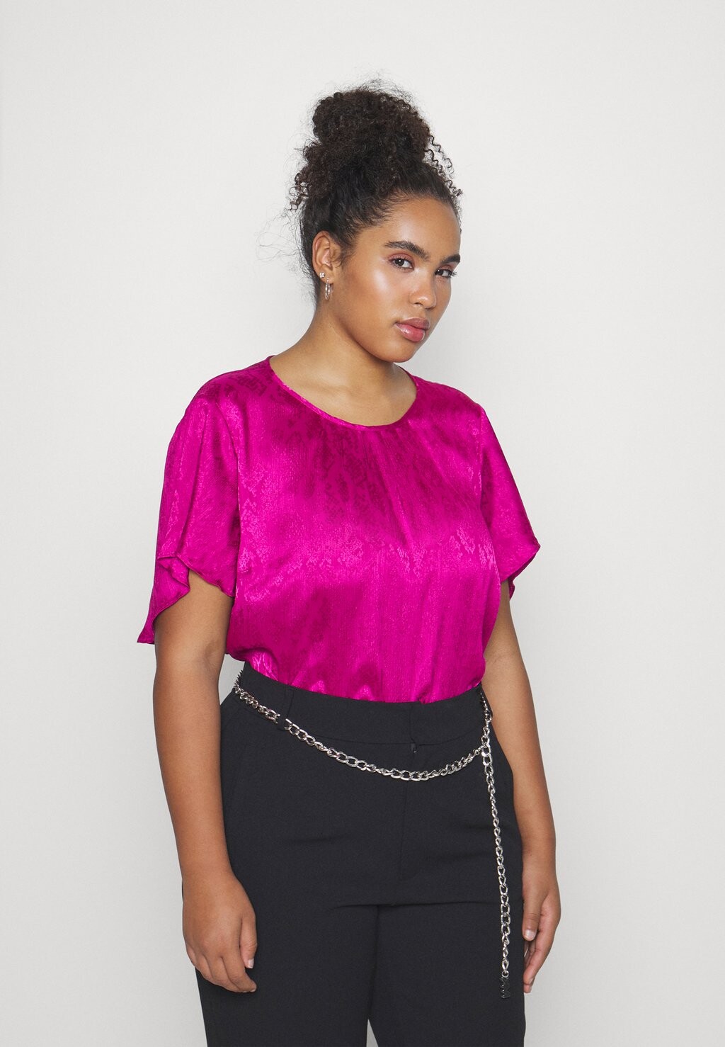 

Рубашка с принтом MICHAEL Michael Kors SHORT SLEEVE, цвет deep fuchsia