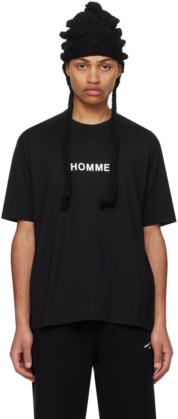 

Черная футболка с принтом Comme Des Garcons, цвет Black