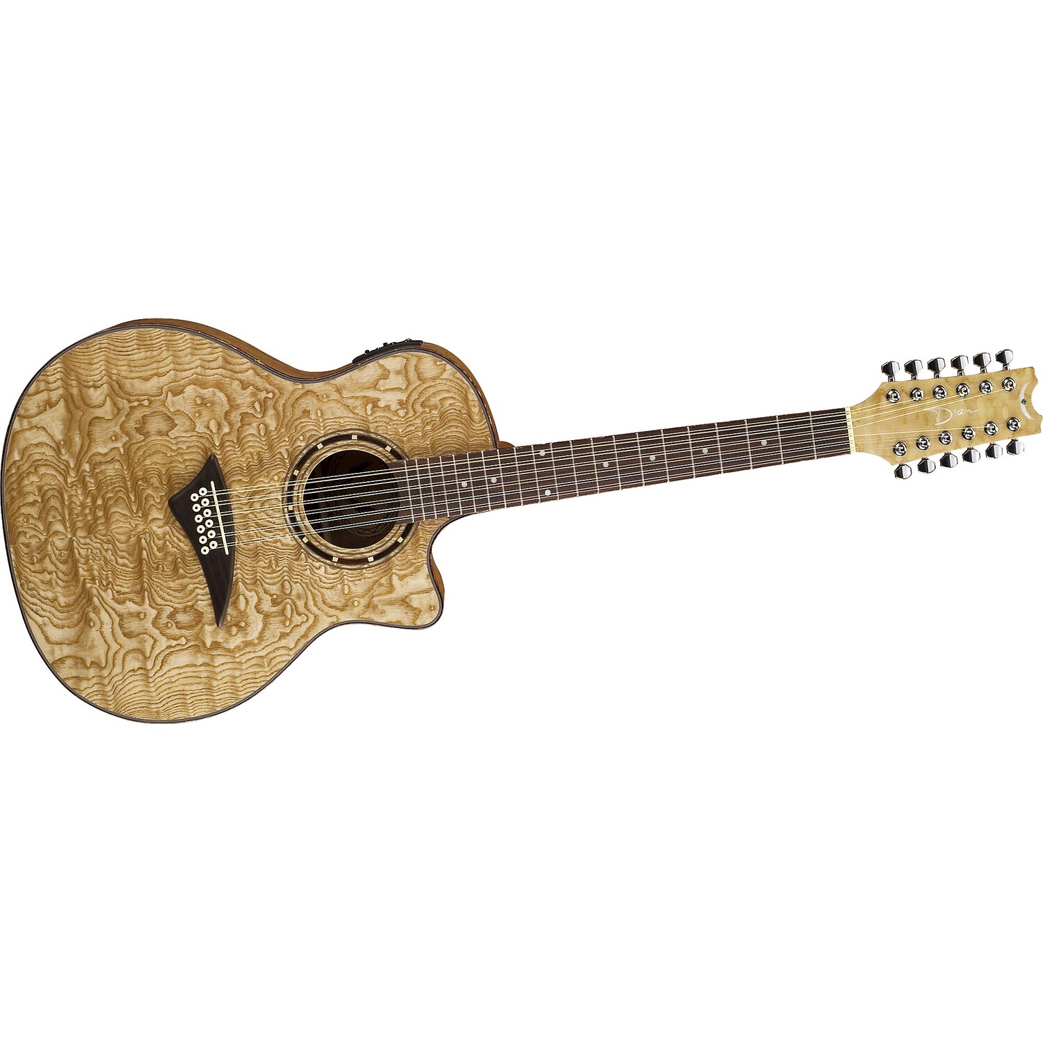 

Dean Exotica Quilted Ash 12-струнная акусто-электрическая гитара Gloss Natural