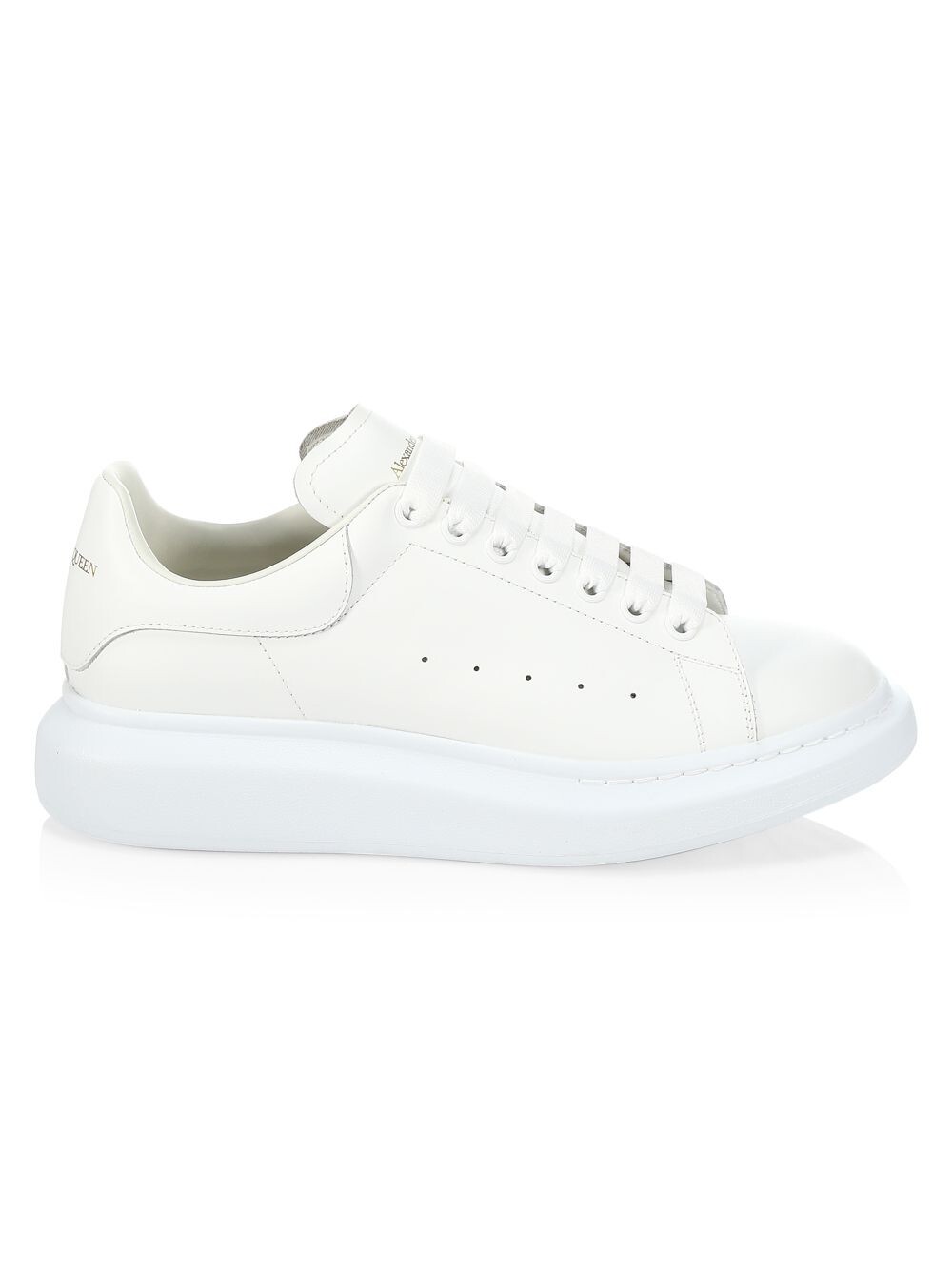 

Кожаные кроссовки на платформе оверсайз Alexander McQueen, белый