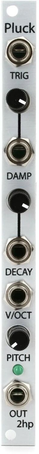 

Модуль 2HP Pluck Eurorack Karplus-Strong — серебристый