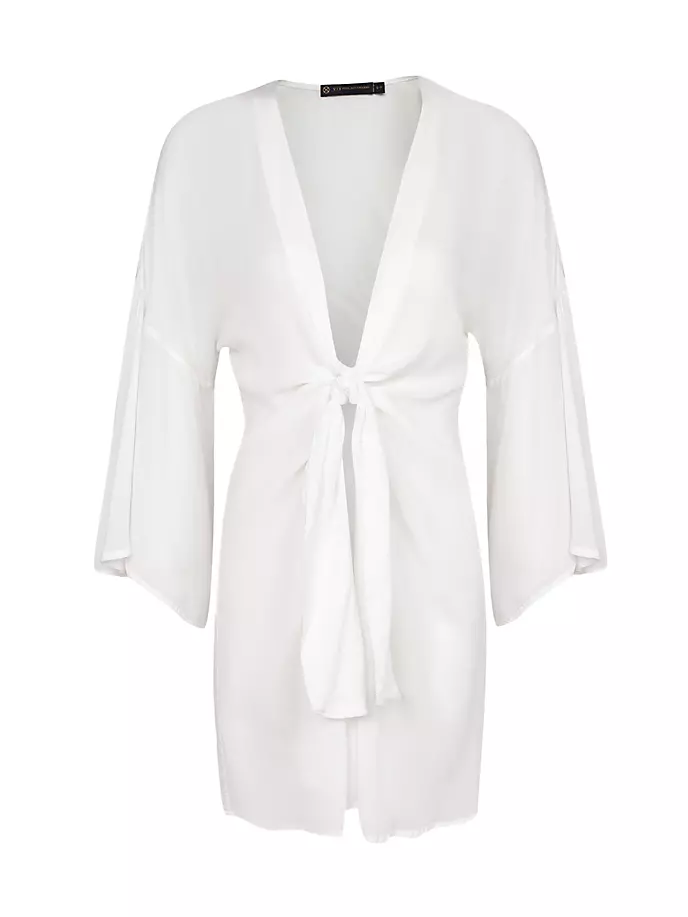 

Накидка Perola с длинными рукавами и завязками Vix By Paula Hermanny, цвет off white