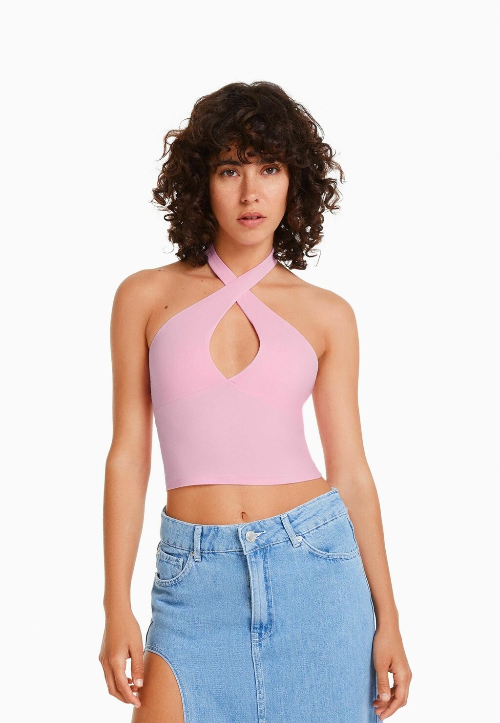 

Топ Bershka, светло-розовый