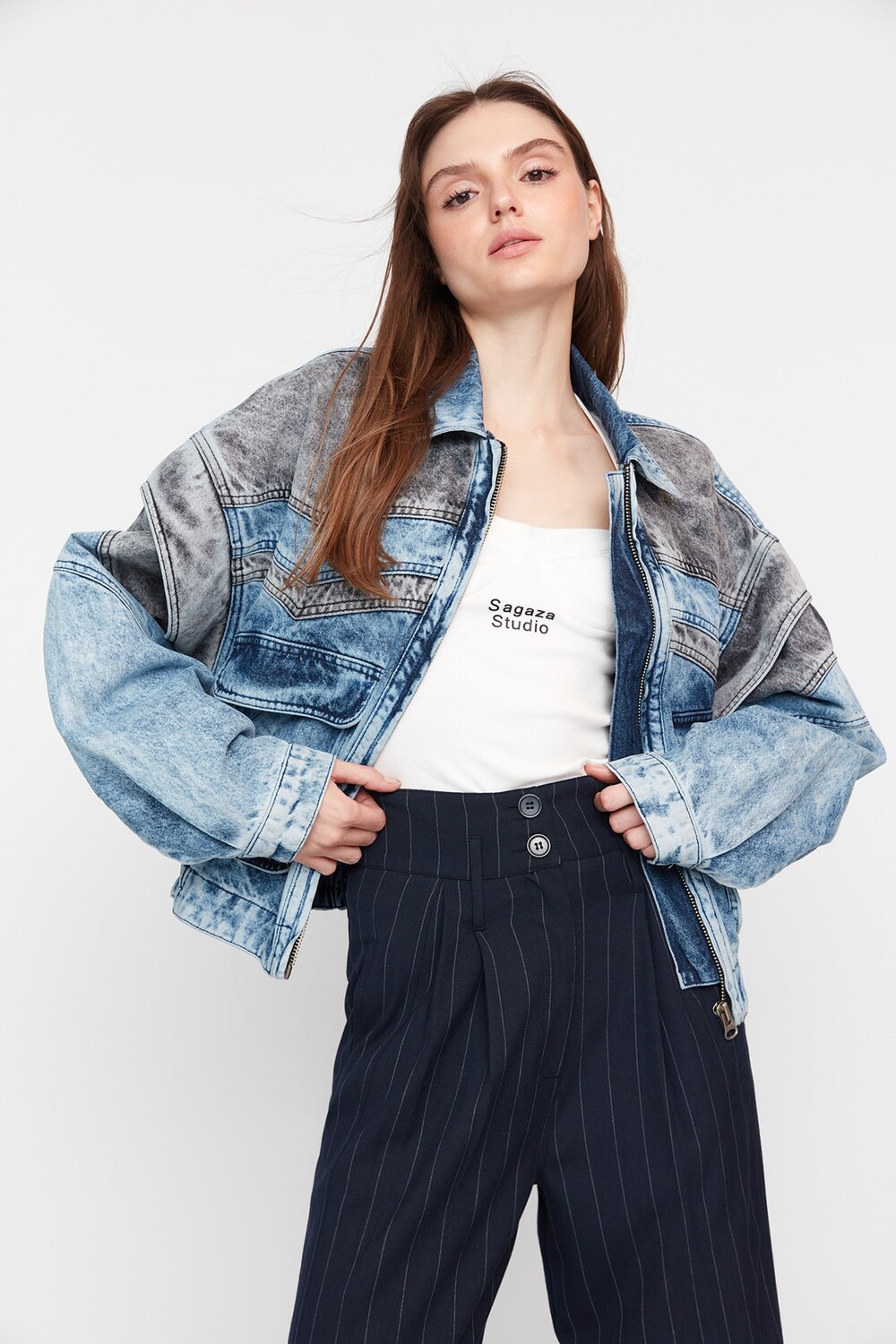 

Куртка - Многоцветный - Oversize Trendyol, разноцветный