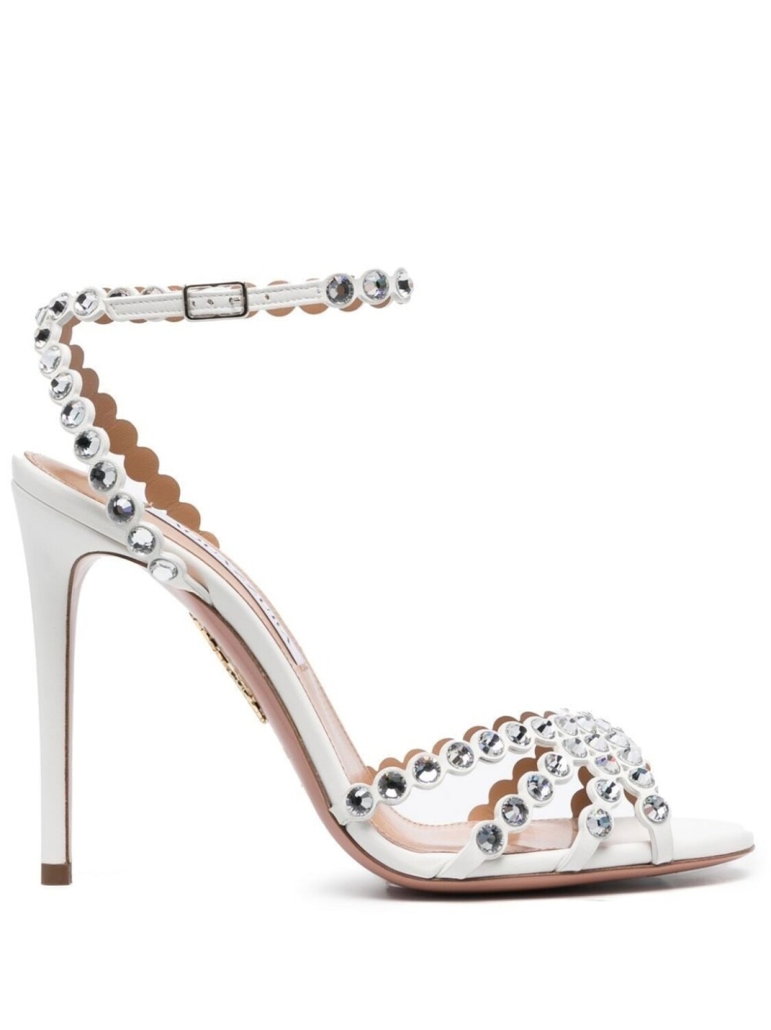 

Aquazzura босоножки Tequila 115 с кристаллами, белый