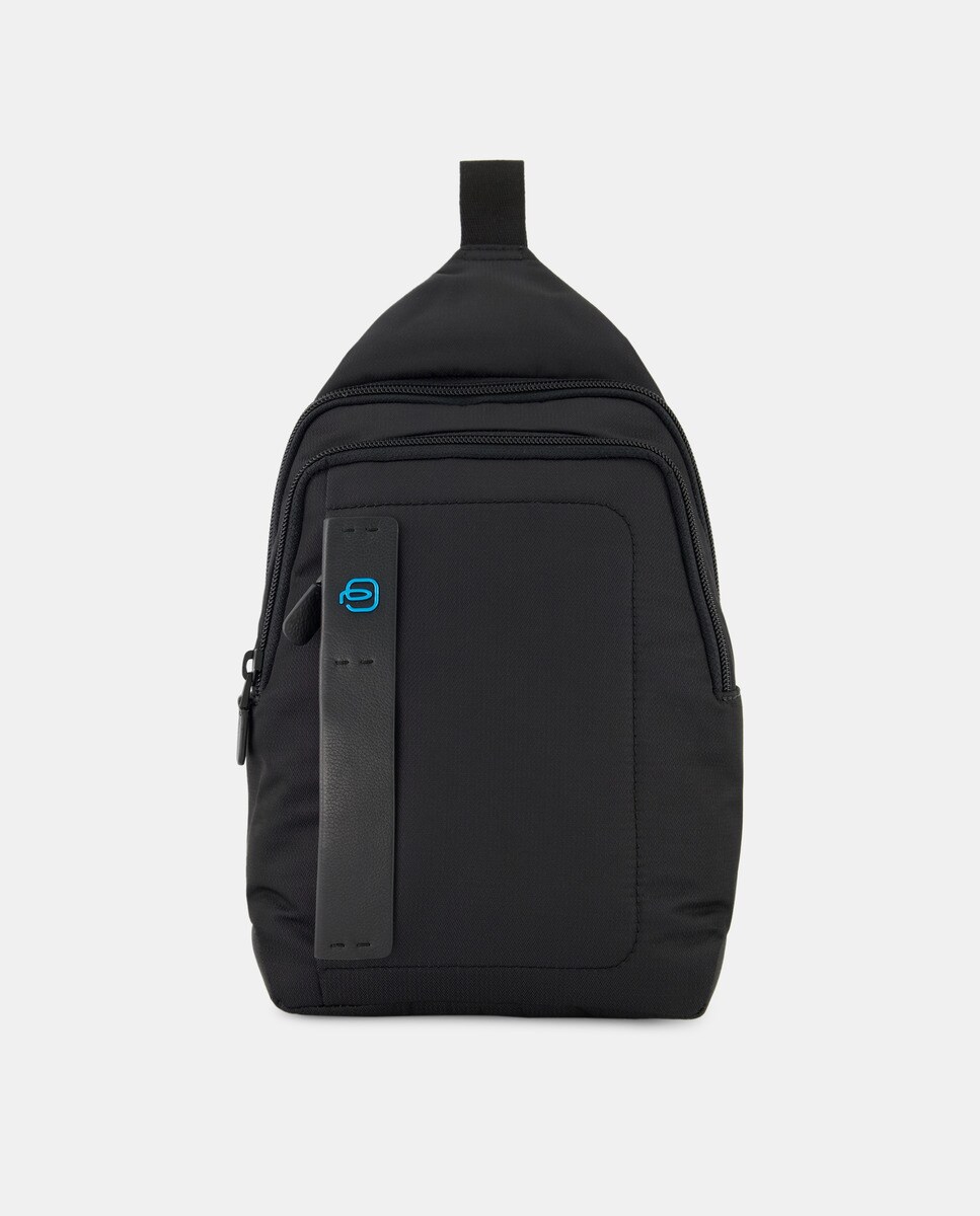Большая черная сумка через плечо с отделением для iPad mini Piquadro, черный цена и фото