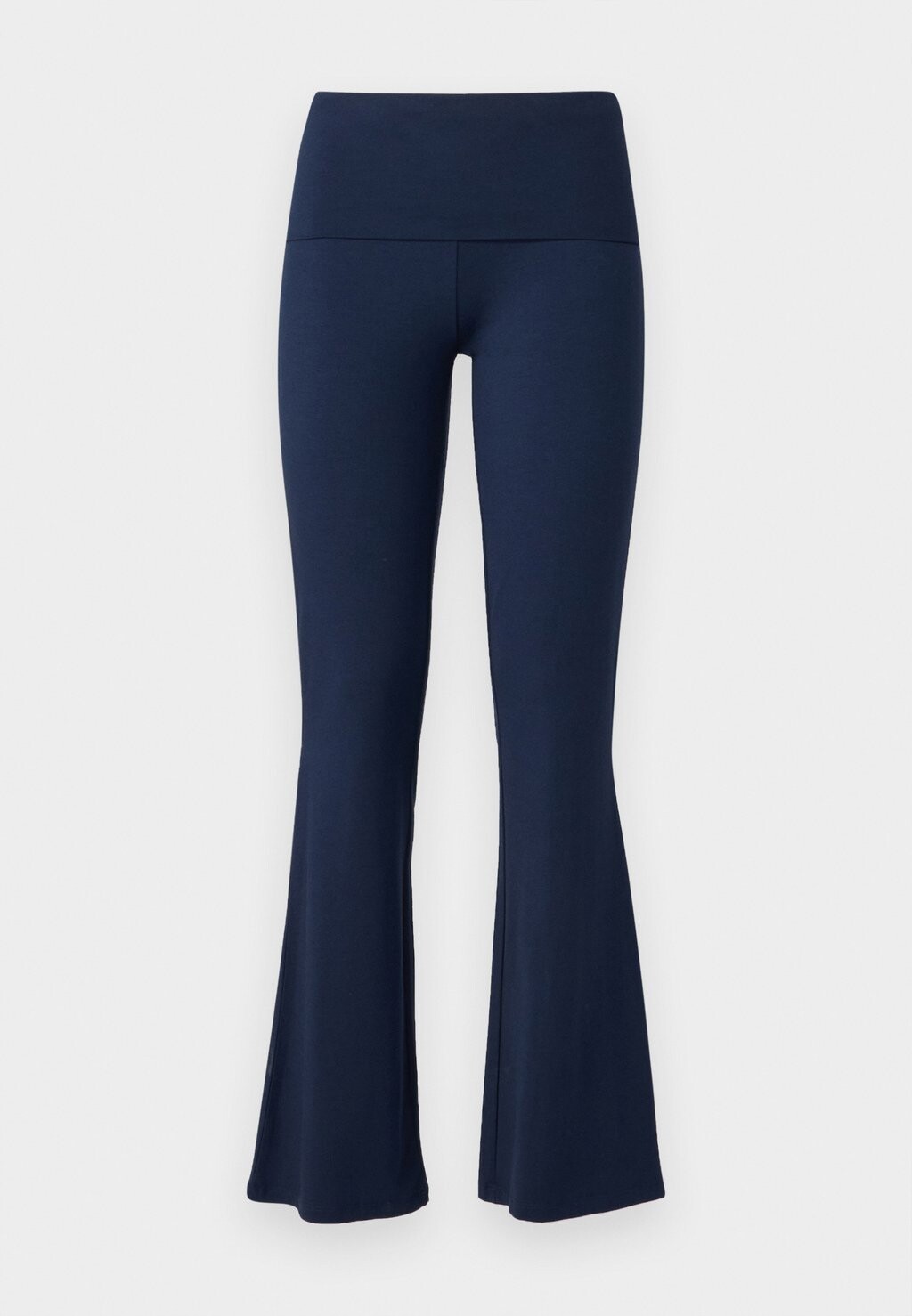 

Брюки Soft Touch Folded Flare Trousers Gina Tricot, темно-синий