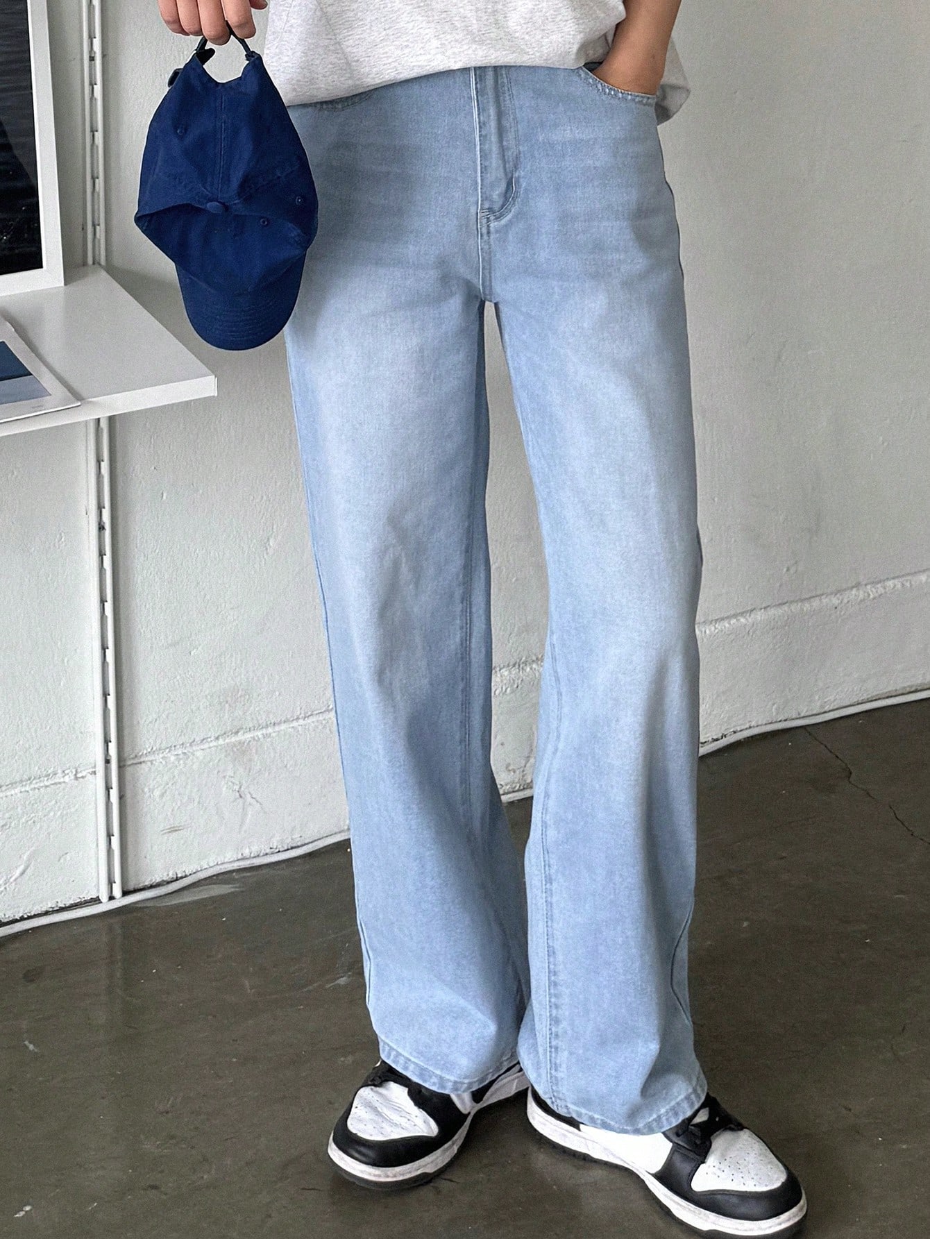 Мужские прямые повседневные джинсы DAZY, синий