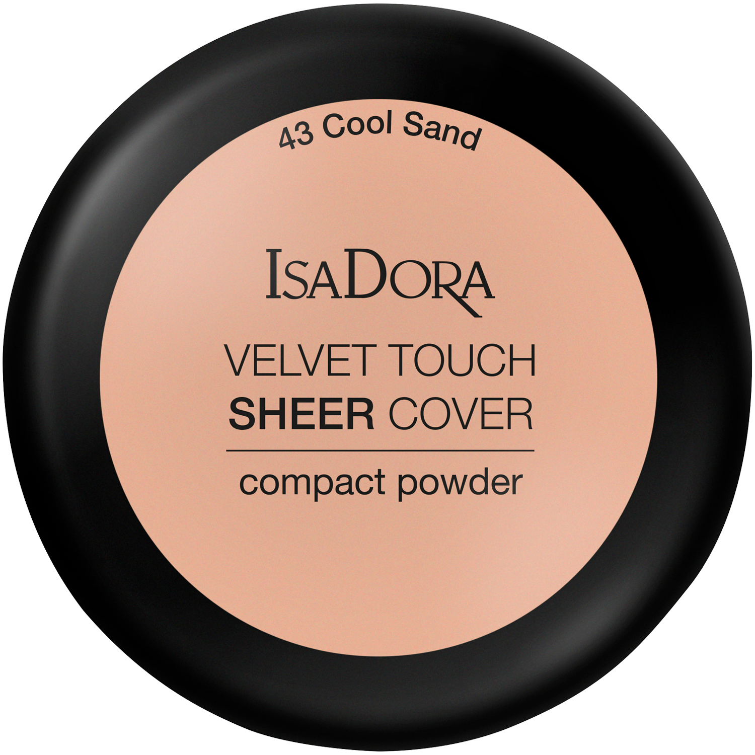 Пудра для лица 43 холодный песок Isadora Velvet Touch Sheer Cover, 7,5 гр матирующая smart skin compact powder тон 02 натуральный