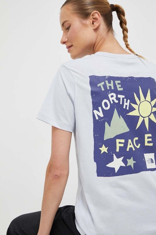 

Хлопковая футболка The North Face, синий