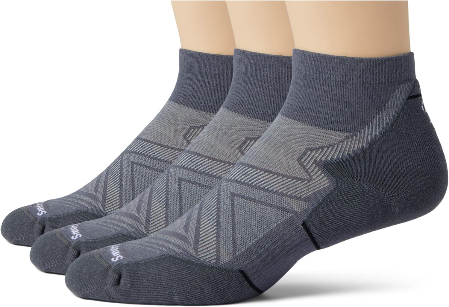 

Носки до щиколотки Run Targeted Cushion, 3 пары Smartwool, цвет Graphite