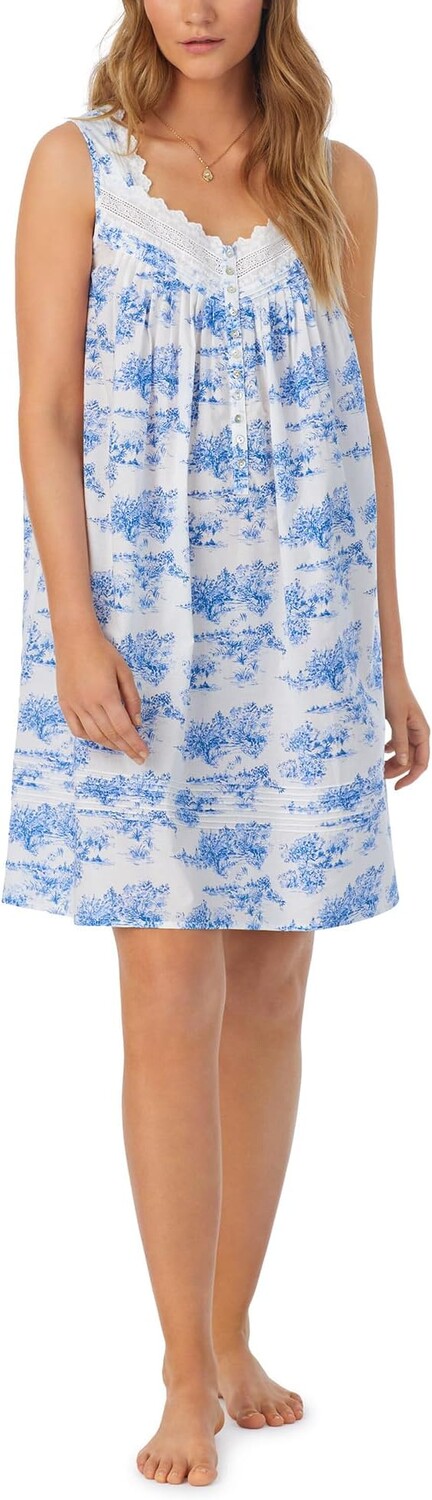 

Хлопковая сорочка без рукавов для лужайки Eileen West, цвет Blue Toile