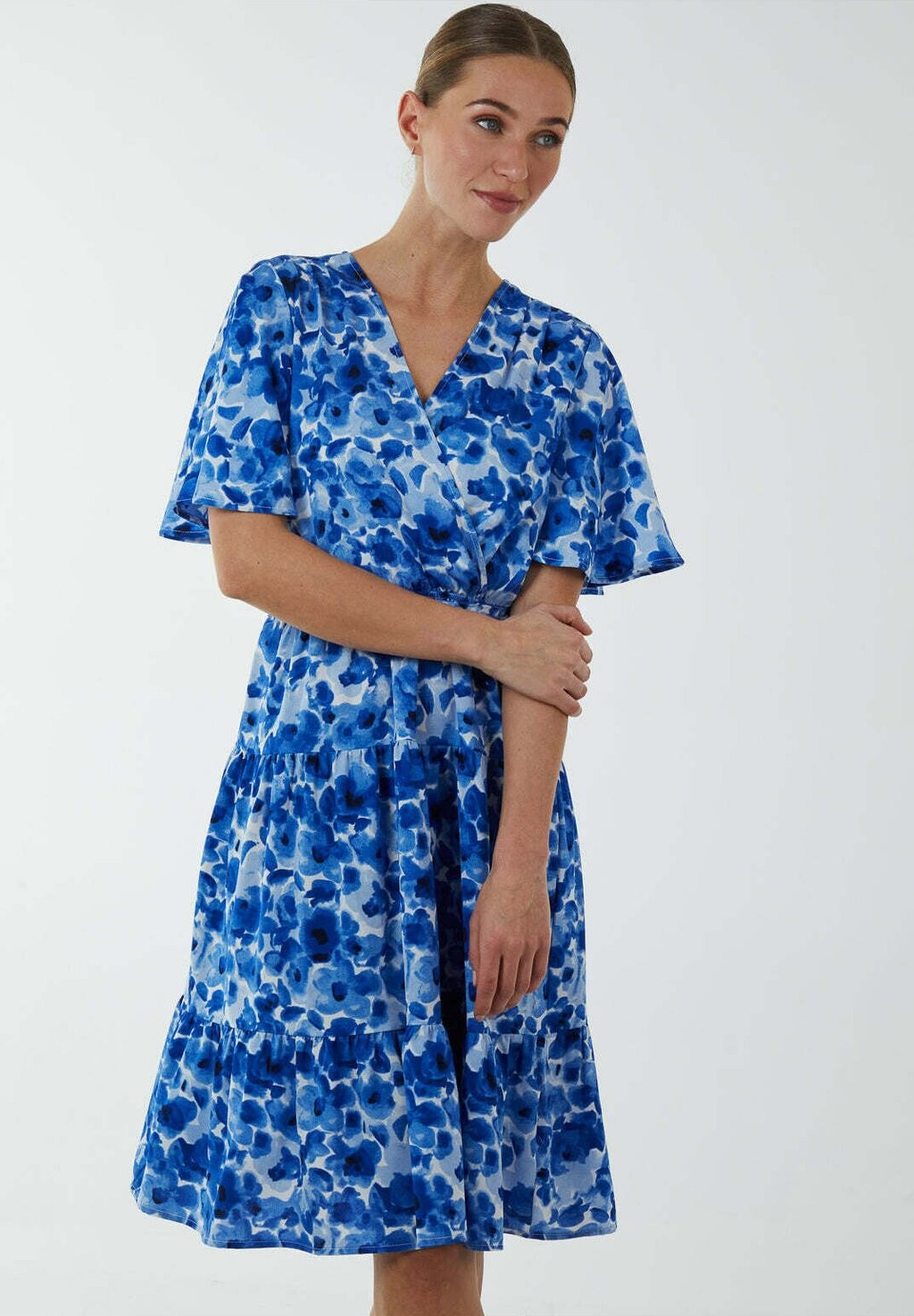 

Дневное платье WRAP FRONT TIER HEM SLEEVE Blue Vanilla, цвет blue