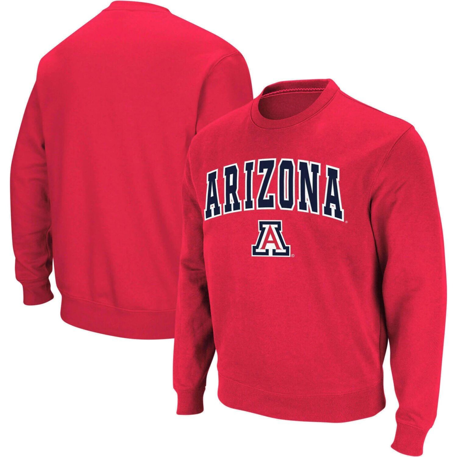 

Мужской красный свитшот с круглым вырезом Arizona Wildcats Arch & Logo Colosseum