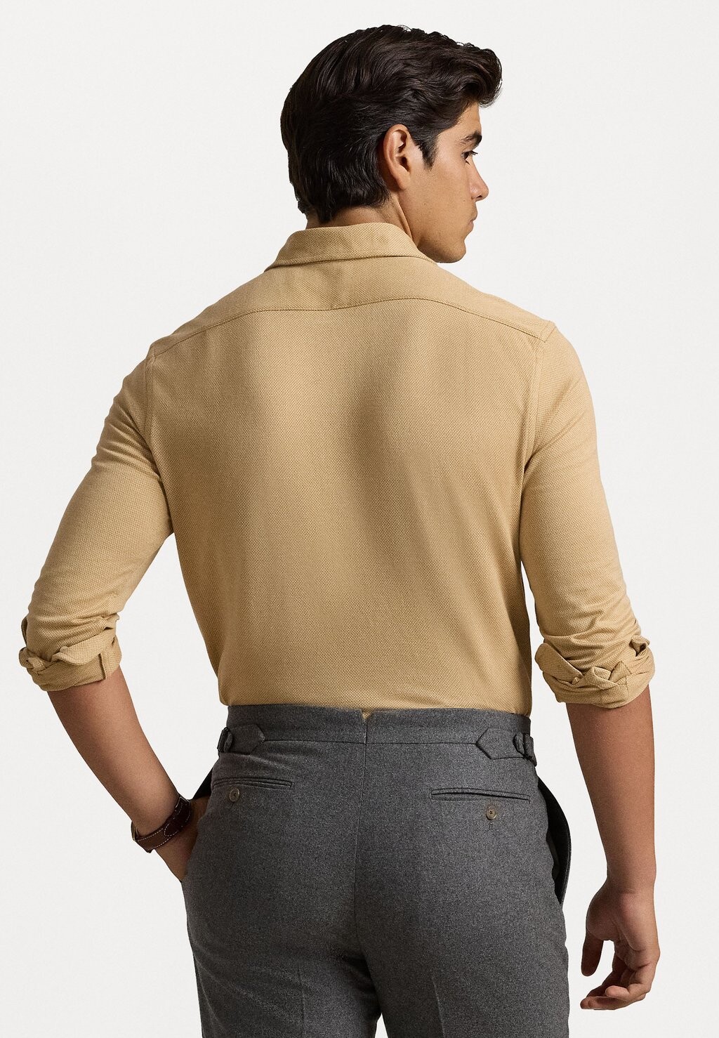 

Рубашка HERRINGBONE JACQUARD KNIT SHIRT Ralph Lauren, бежевый