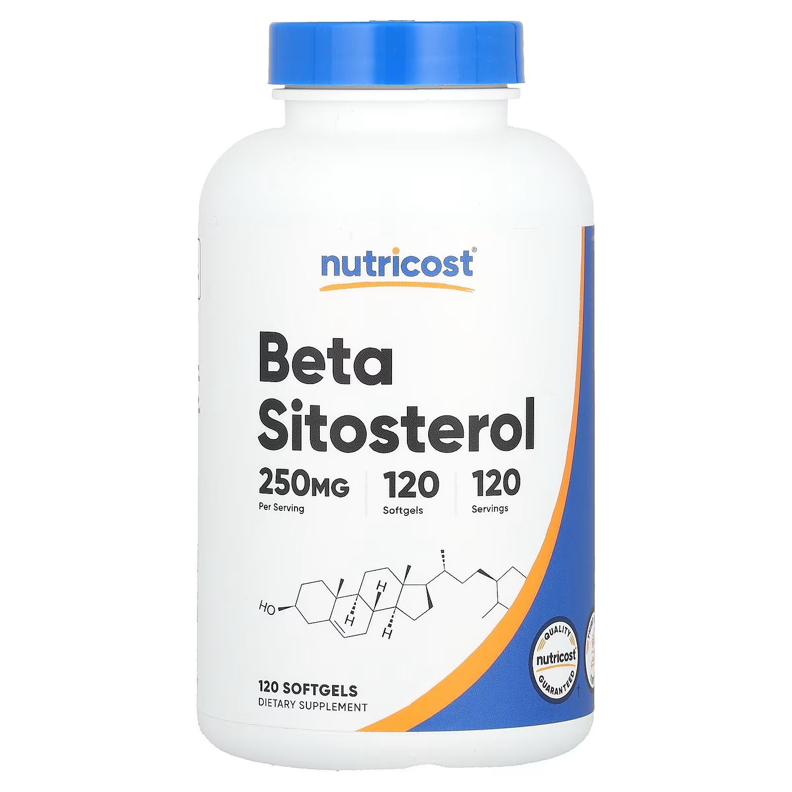 Nutricost Бета-ситостерин 250 мг 120 мягких таблеток swanson бета ситостерин 320 мг 30 капсул