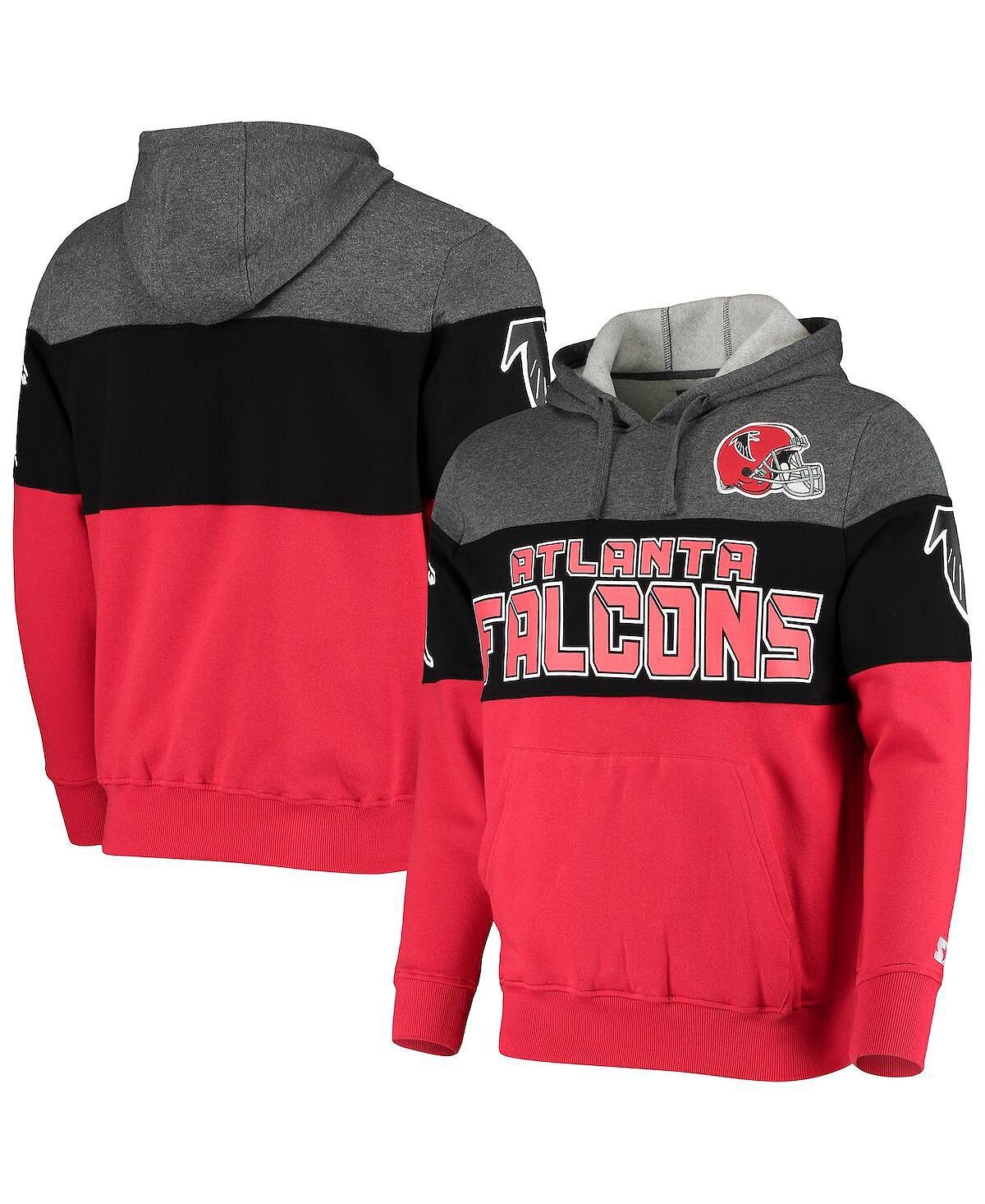 

Мужская серо-черная толстовка с капюшоном Atlanta Falcons Extreme Fireballer Throwback Starter, Черный