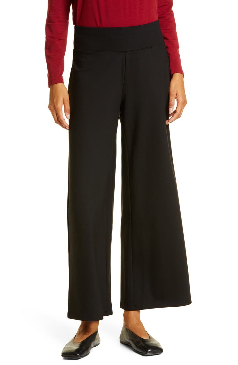 

Широкие брюки с высокой талией EILEEN FISHER, черный