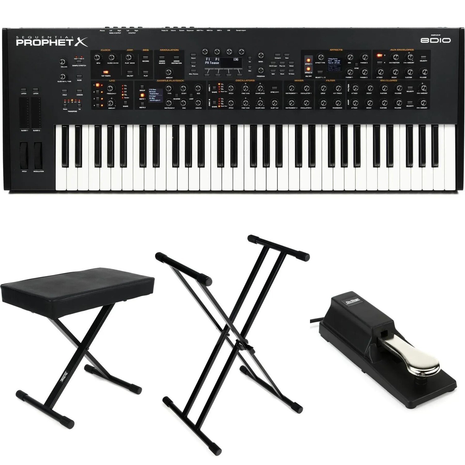 

61-клавишный синтезатор Sequential Prophet X Essentials Bundle