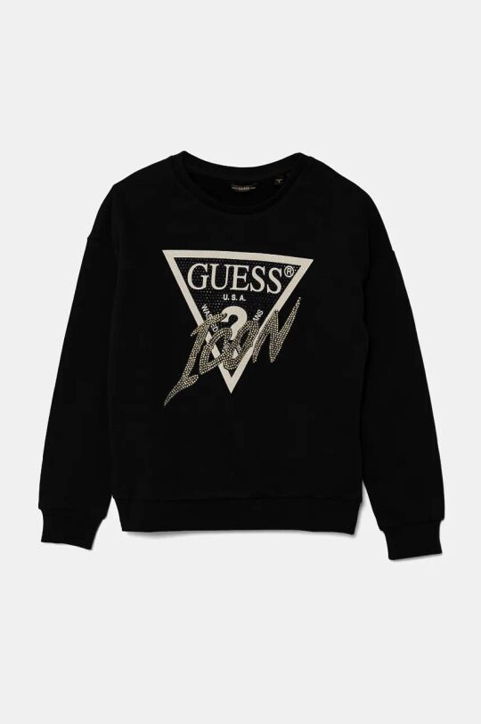 

Детская хлопковая толстовка Guess, черный