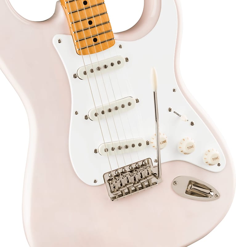 Электрогитара Squier Classic Vibe '50s Stratocaster Guitar Maple Fingerboard, White Blonde электрогитара squier by fender classic vibe 50s stratocaster white blonde