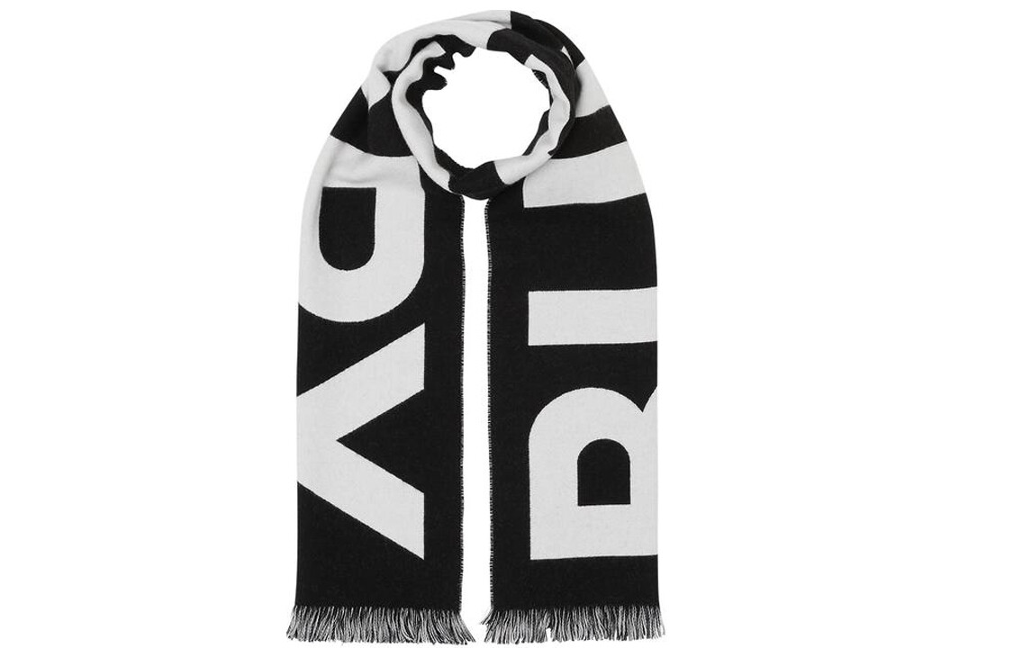 

Шарф женский Burberry вязаный, черный