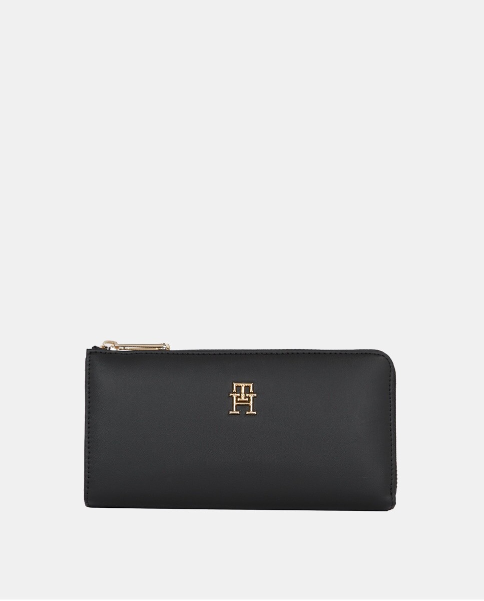 

Черный кошелек на молнии Tommy Hilfiger, черный
