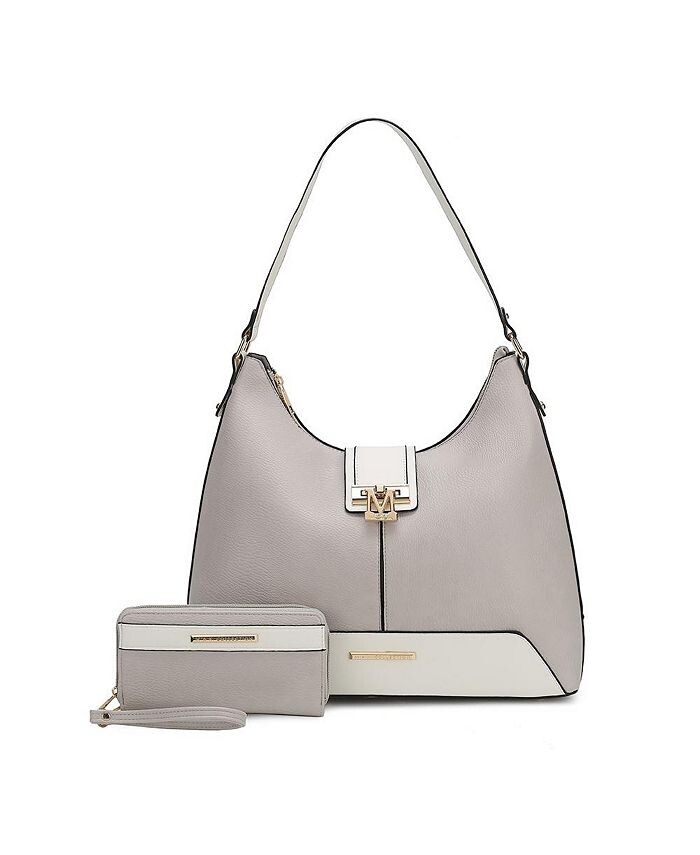 

Сумка Graciela Hobo в стиле колор-блок от Mia K MKF Collection, серый