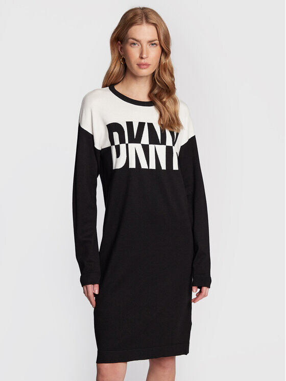 

Трикотажное платье обычного кроя Dkny, черный