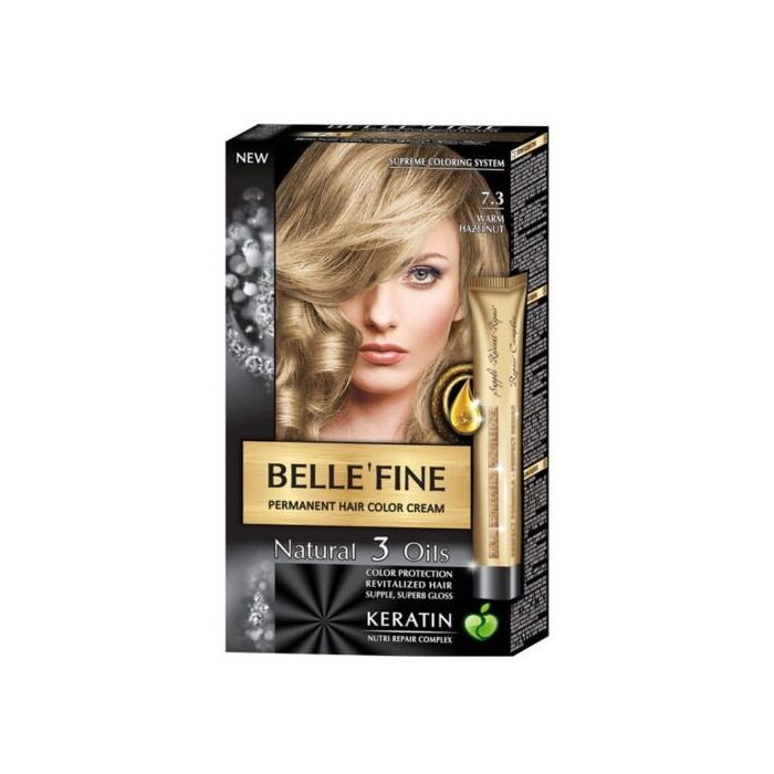 цена Краска для волос Tinte Capilar Keratin Bellefine, 7.3 Avellana