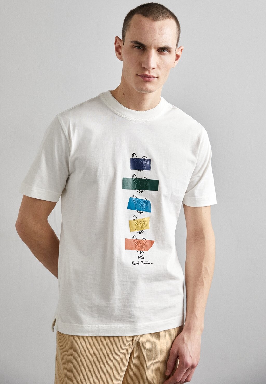 

Футболка с принтом MENS TAPED BunNIES PS Paul Smith, белый