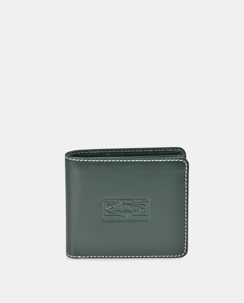 Jo & Mr. Joe зеленый кожаный мужской кошелек с портмоне для монет Jo & Mr. Joe, зеленый