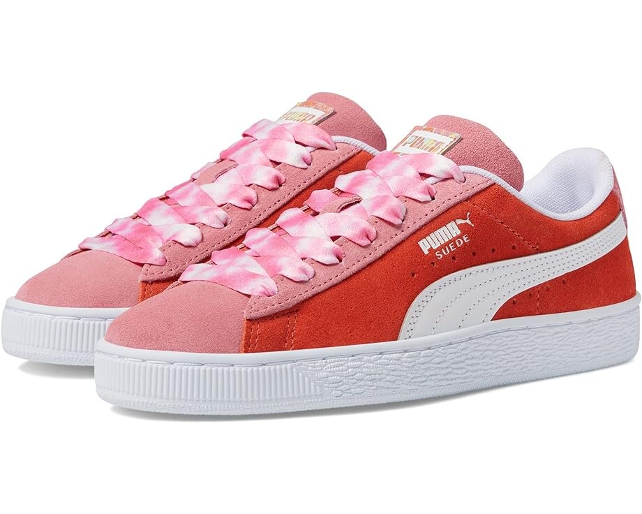 Кроссовки Puma Suede Flower Child, цвет Bubblegum/Warm Earth/Puma White