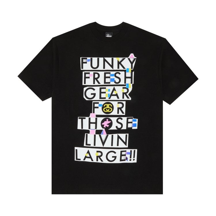 

Футболка Stussy Funky Fresh Gear For Those Livin Large!! 'Black', черный