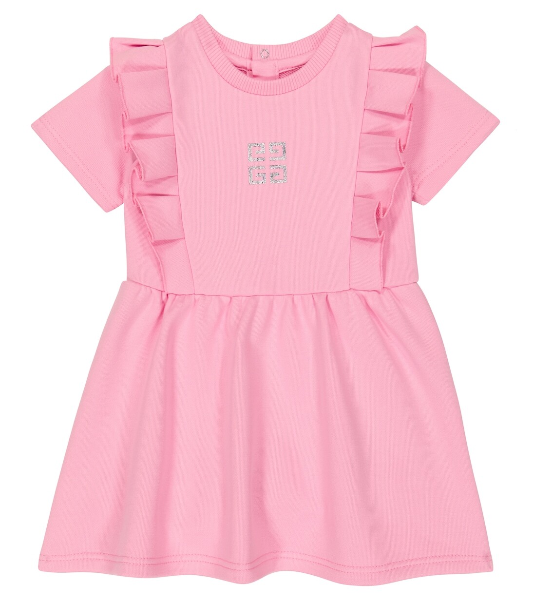 

Платье из джерси с оборками baby 4g Givenchy Kids, розовый