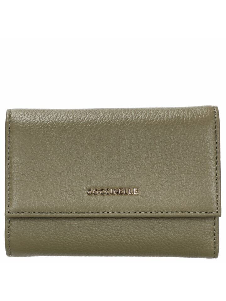 

Кошелек COCCINELLE Metallic Soft 12cc 14 cm, цвет laurel green