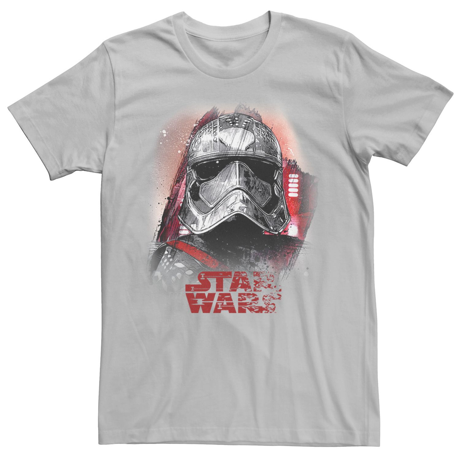 Мужская футболка «Последний джедай Капитан Фазма» из «Звездных войн» Star Wars, серебристый