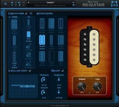 

Плагин моделирования гитары и звукоснимателей Blue Cat Audio Re-Guitar