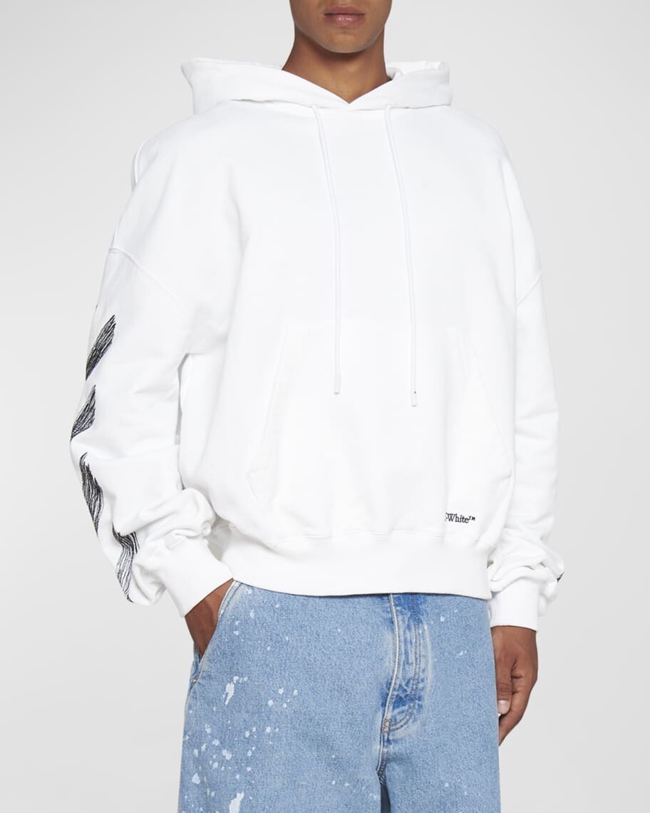 

Мужская толстовка с капюшоном Scribble Diagonal Skate Off-White