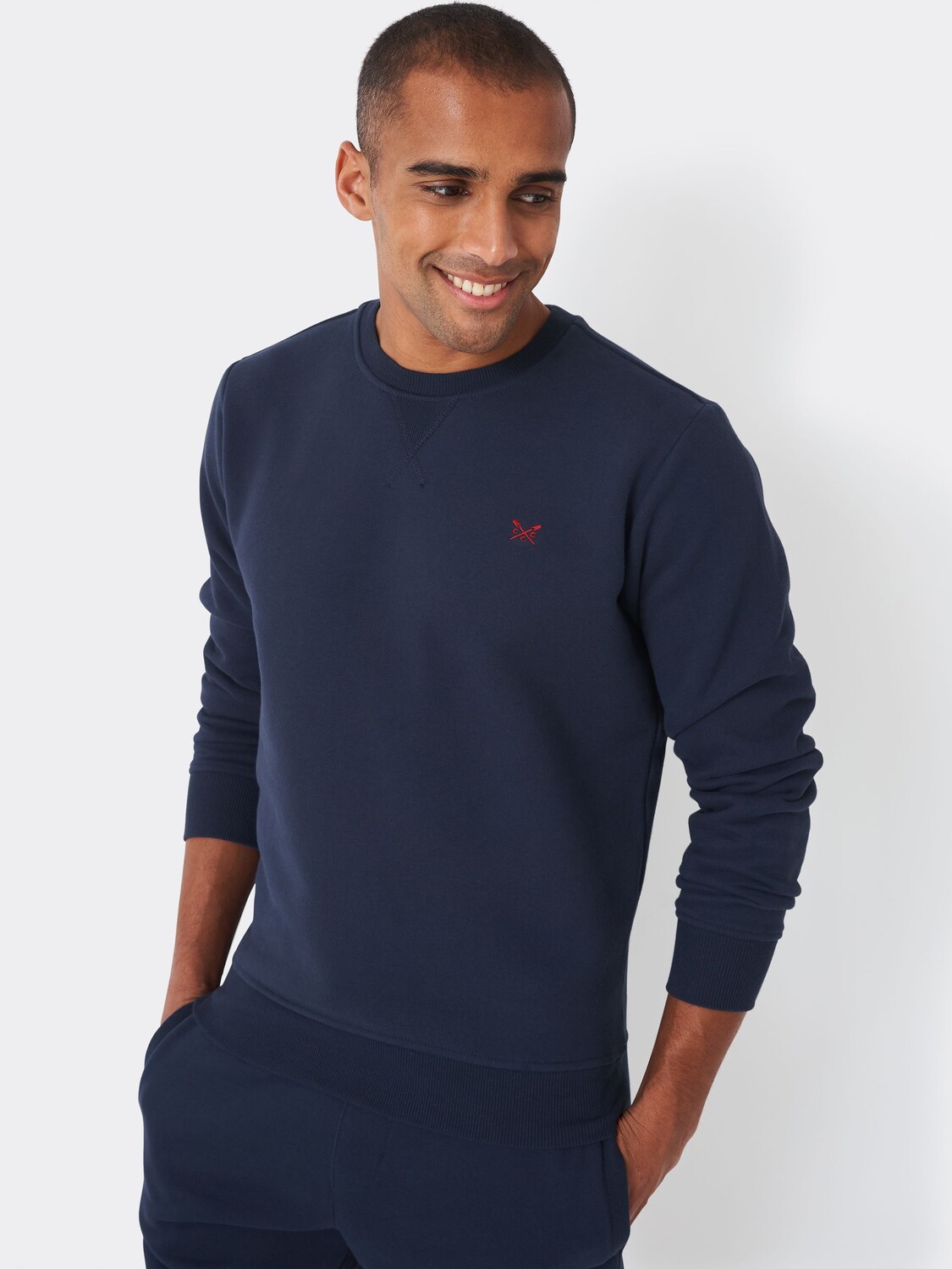 

Толстовка с логотипом Crossed Oars Crew Clothing, темно-синий