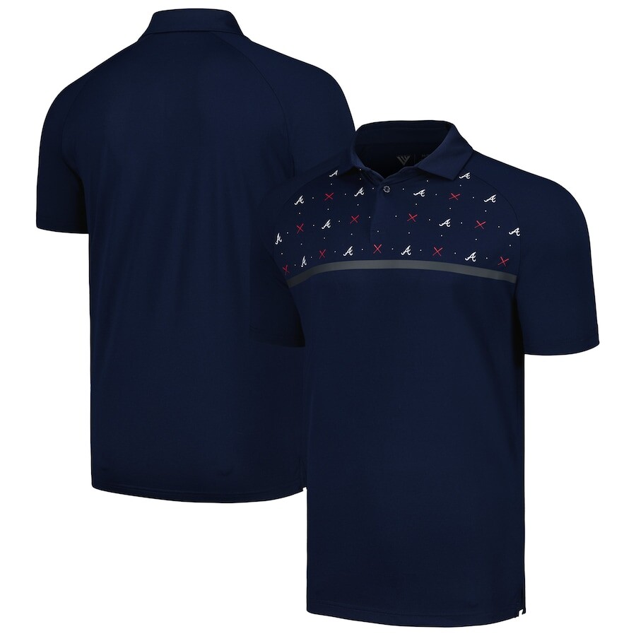 

Поло с коротким рукавом Levelwear Atlanta Braves, нави