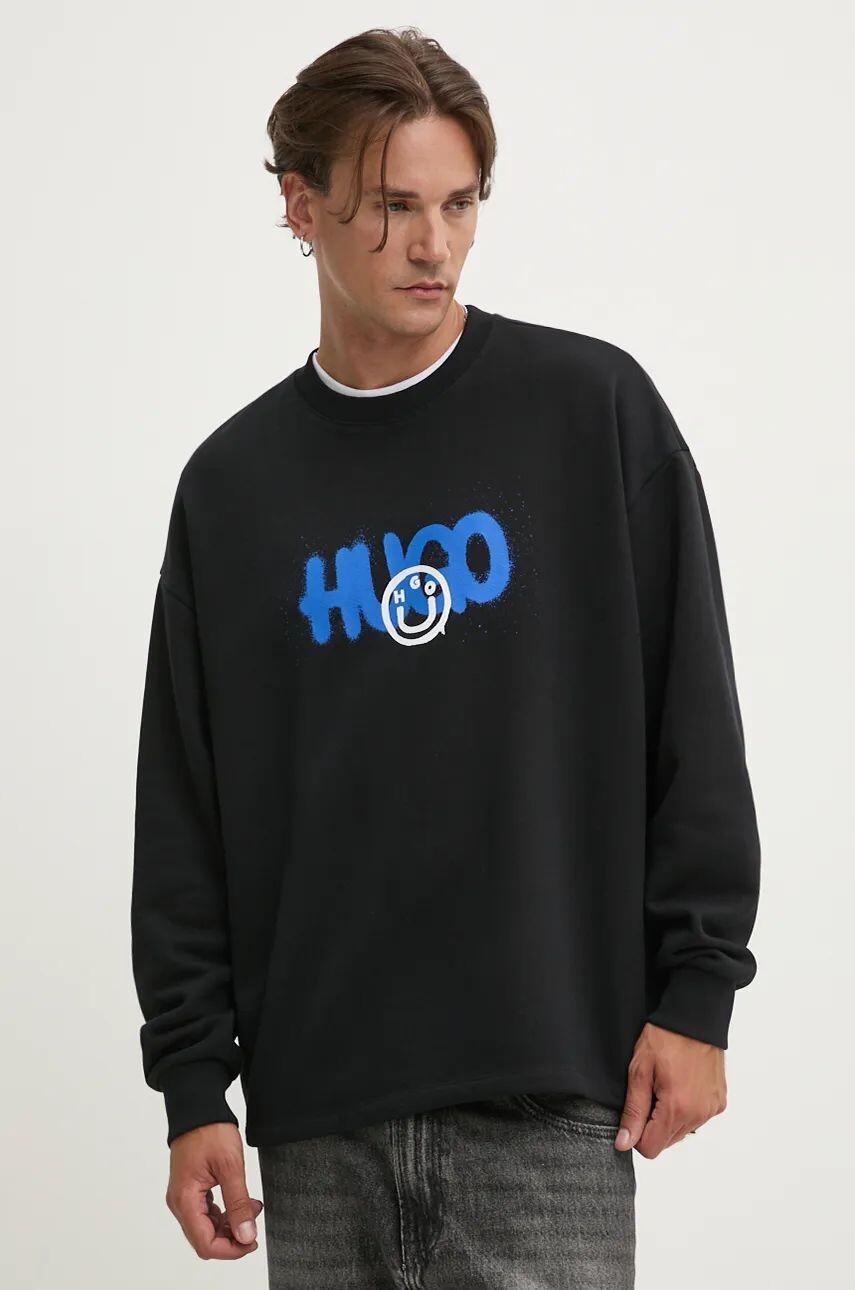 

Хлопковая толстовка Hugo Blue, черный