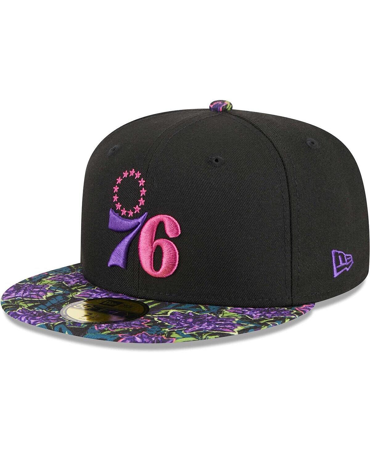 

Мужская черная приталенная шляпа Philadelphia 76ers Dark Fantasy Neon Lotus Flower 59FIFTY New Era