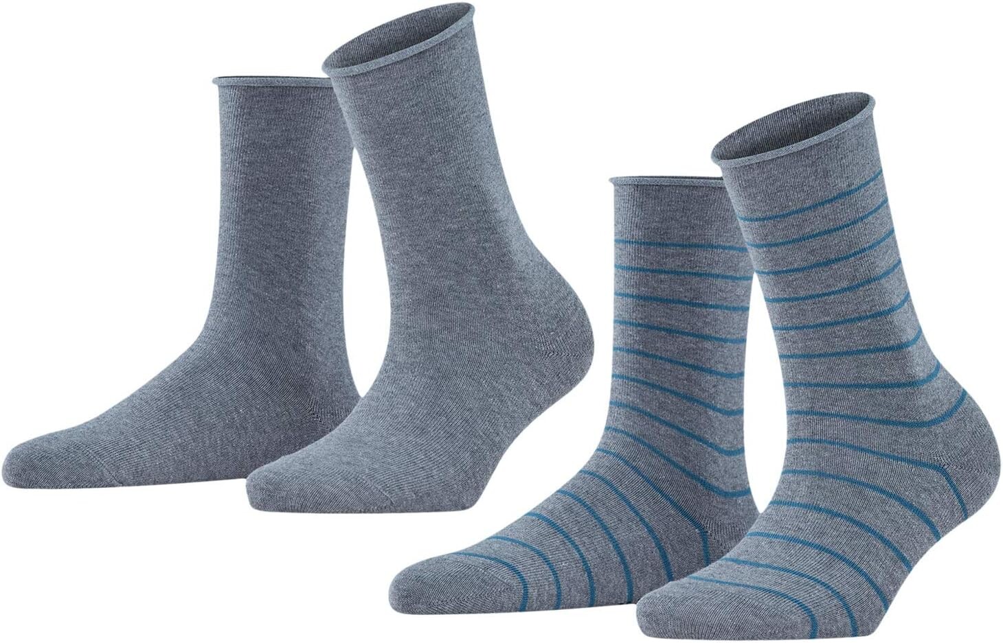 

2 пары хлопковых носков Happy Stripe Falke, светло-серый