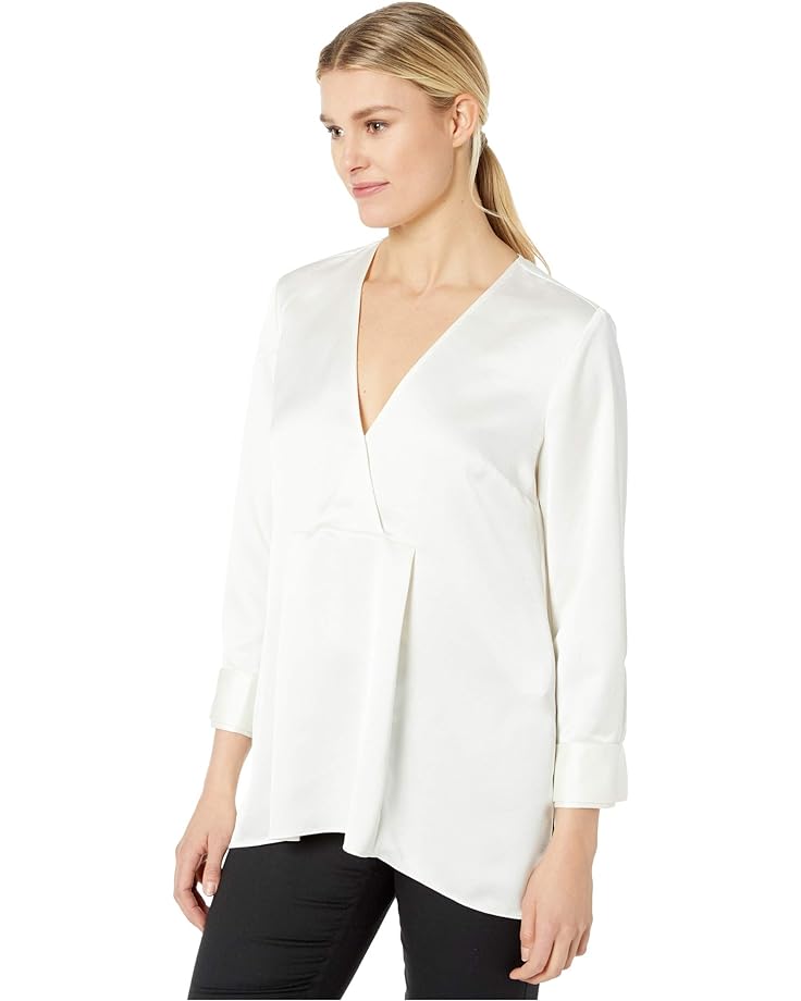 Топ Halston Satin Tunic Top, кремовый