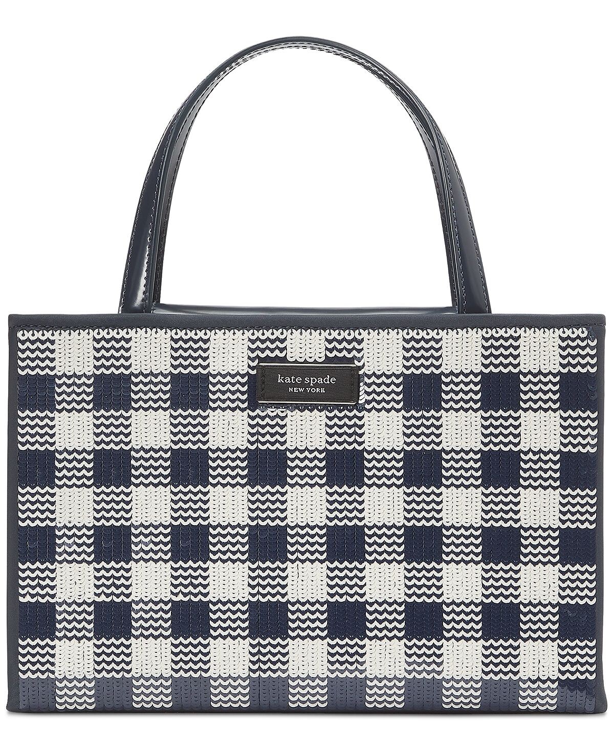 

Маленькая сумка-тоут в клетку Sam Icon с пайетками kate spade new york