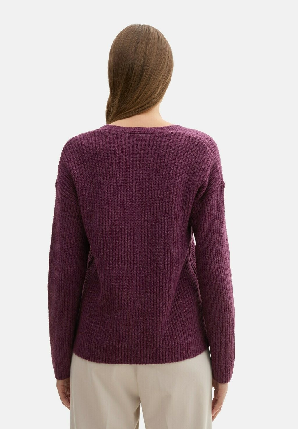 

Джемпер MIT V-AUSSCHNITT TOM TAILOR, цвет Berry