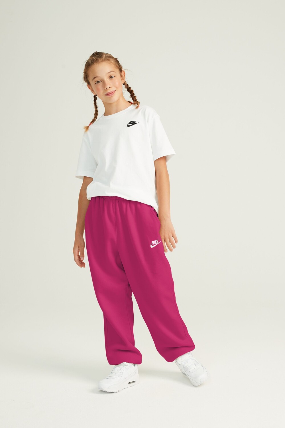

Флисовые джоггеры оверсайз Club Nike, розовый