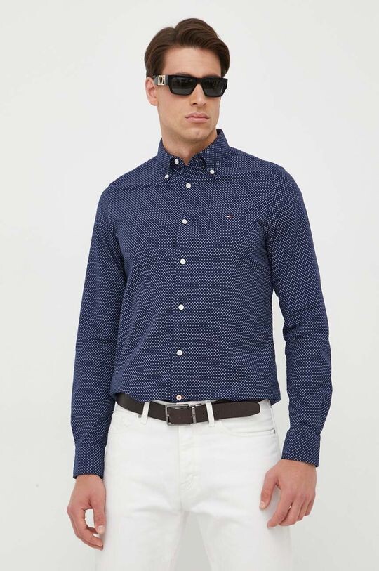 

Хлопковая рубашка Tommy Hilfiger, темно-синий
